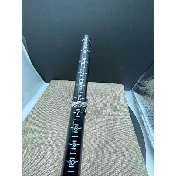 Antique Silver Spoon Ring Unisex Size 6.5 Floral Pattern - Picture 5 of 7